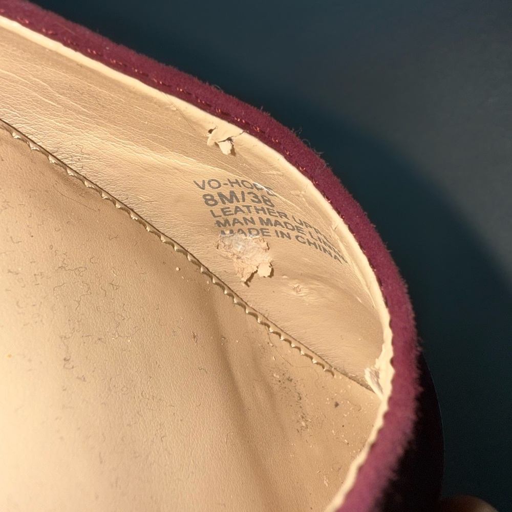 Vince Camuto Plum Suede Pointed Toe Flats - Picture 8 of 8